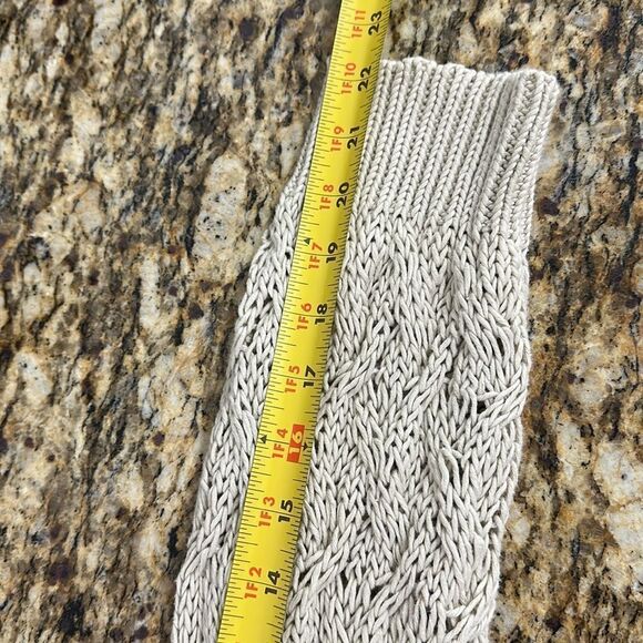 Tommy Bahama Linen Cotton Open Front Cardigan Sweater In Oatmeal Size M - Picture 7 of 9